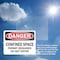 Signmission 7 in H x 10 in W, Vinyl Decal, Rectangle, Confined Space Permit Required Do Not Enter OS-2PACK-DS-D-710-L-19305 - alternate 6